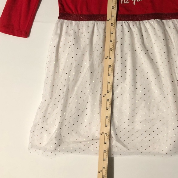 NWT Magical Season Christmas dress girls nice |naughty. Red white green. L 12/14 - Picture 7 of 11